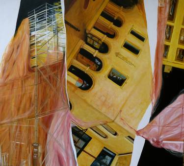 Original Abstract Architecture Paintings by Nel ten Wolde