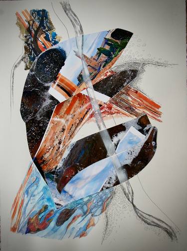 Original Photorealism Abstract Collage by Nel ten Wolde