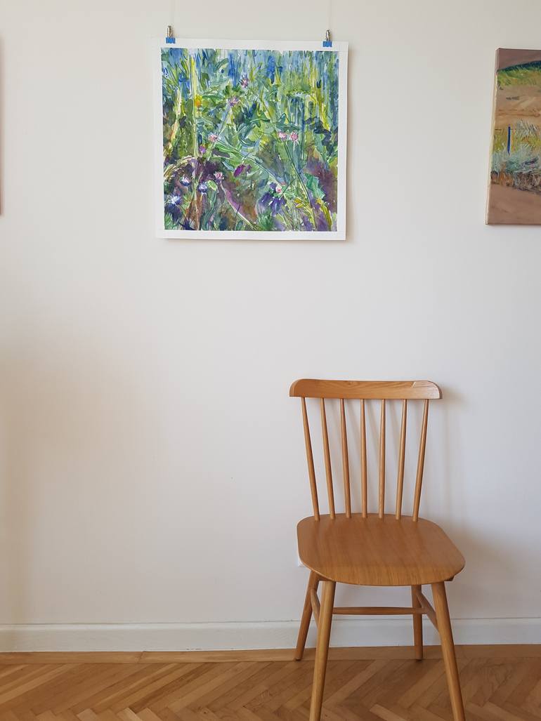 Original Abstract Expressionism Abstract Painting by Ljudmila Martinova