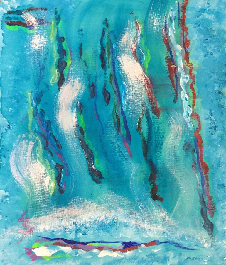 Waterfall Painting by Christine Kelly | Saatchi Art