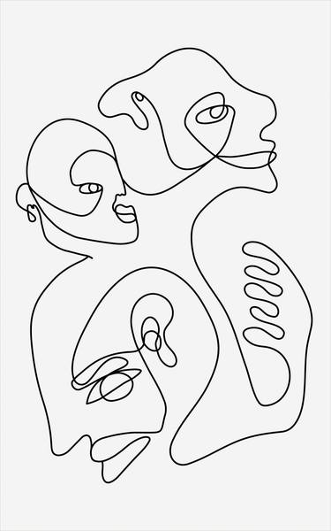 New artwork: One Long Line and three Faces 2019 thumb