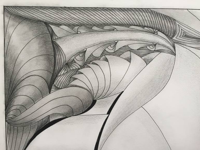 Original Abstract Love Drawing by Nadia Vasileva