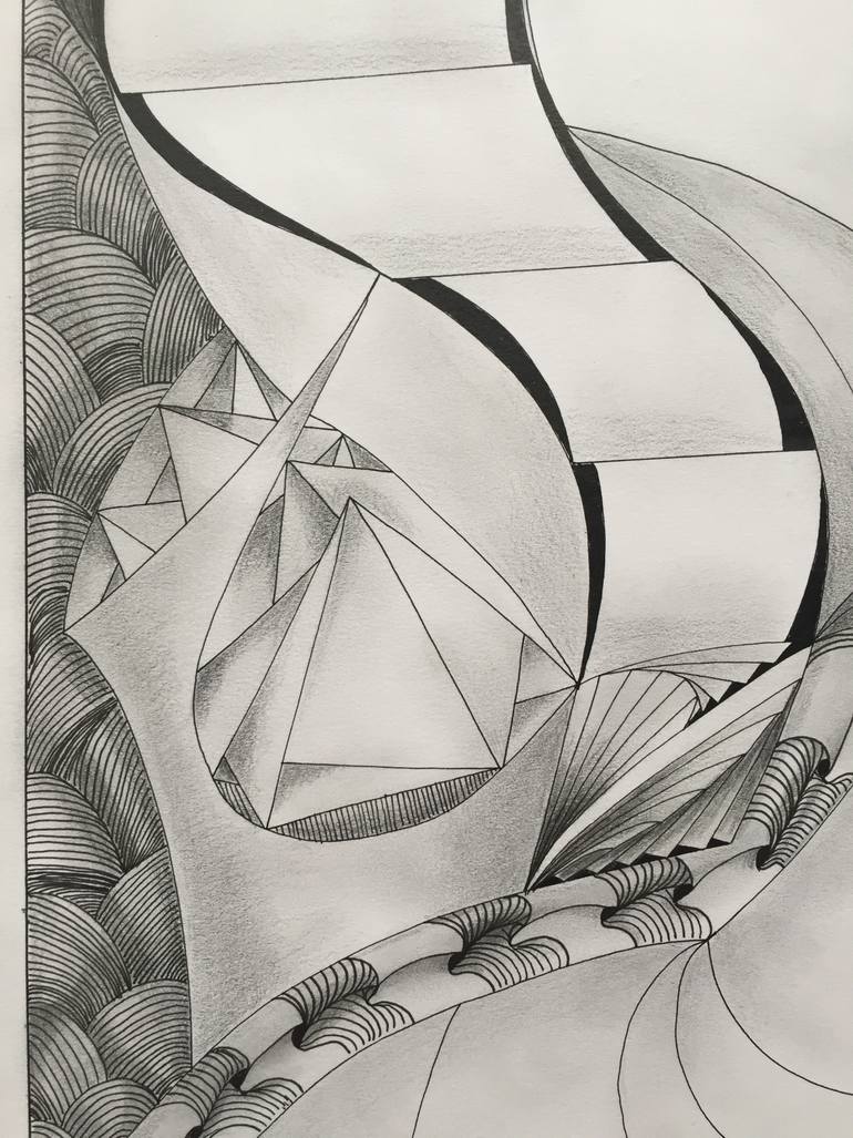 Original Abstract Love Drawing by Nadia Vasileva