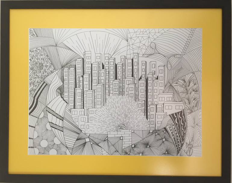 Original Illustration Abstract Drawing by Nadia Vasileva