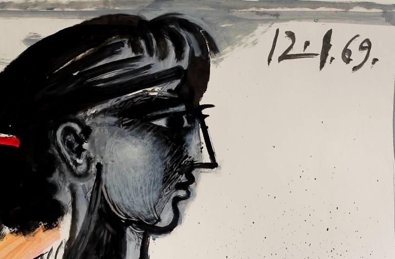 Original Cubism Women Painting by Raymond Debiève