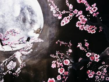 Night Cherry Blossoms Acrylic thumb