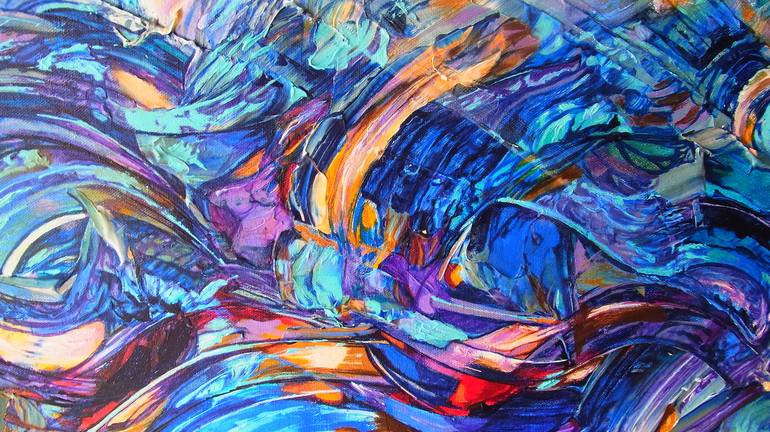 Original Abstract Expressionism Abstract Painting by Thampoo Jacob