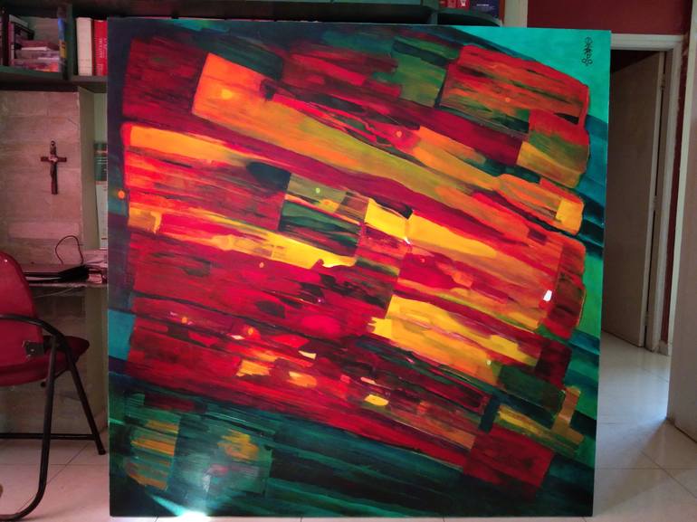 Original Abstract Painting by Thampoo Jacob