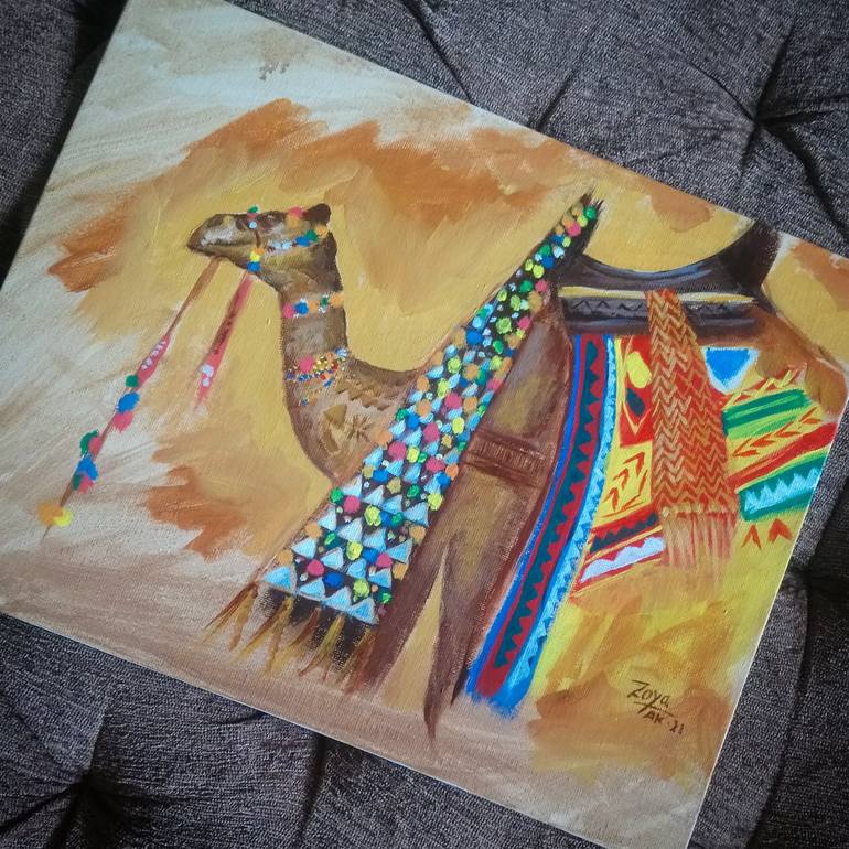 Original Abstract Animal Painting by Zoya Ak