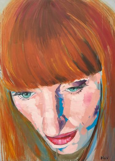 Original Expressionism Portrait Paintings by Karel Willems
