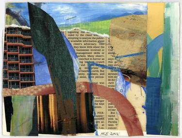 Original Abstract Expressionism Abstract Collage by Chris Engel