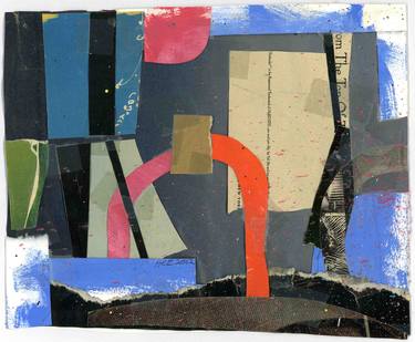 Original Abstract Expressionism Abstract Collage by Chris Engel