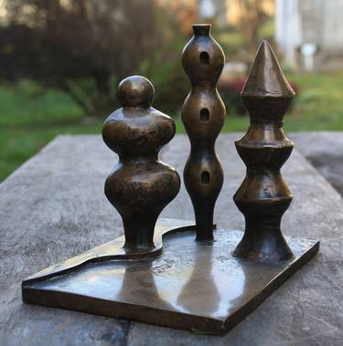 Original Abstract Family Sculpture by Chris Engel