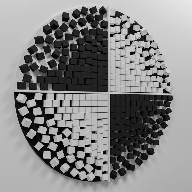 Original Abstract Geometric Sculpture by Andrij Savchuk