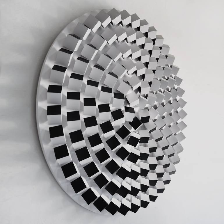 Original optical art Geometric Sculpture by Andrij Savchuk