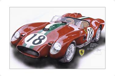 Print of Fine Art Automobile Drawings by Mike McNally