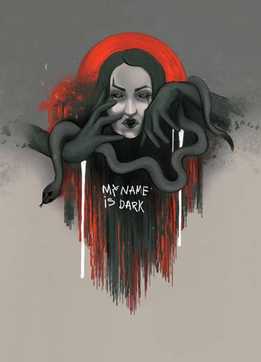 My name is dark Girl with snake portrait thumb