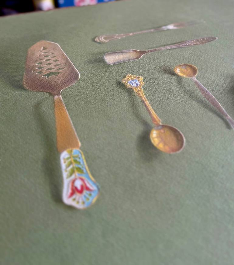 Original Realism Still Life Drawing by Natalia Qaliashvili