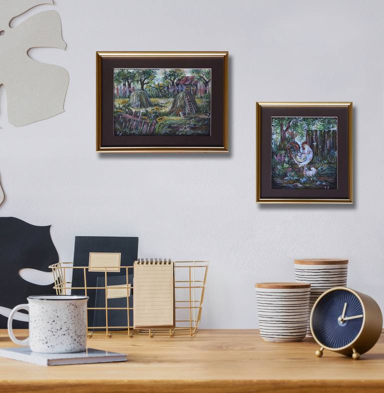 Original Illustration Nature Painting by Natalia Qaliashvili