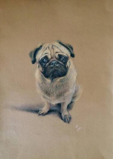 Print of Realism Dogs Drawings by Natalia Qaliashvili