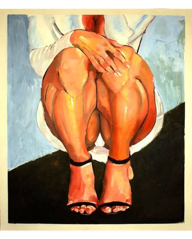 Original Expressionism Women Painting by Juan Carranza Ellakuria