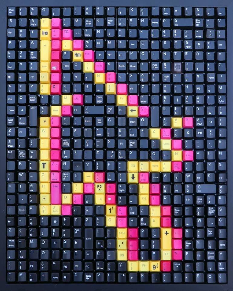 Original Pop Art Technology Mixed Media by Erik Jensen Art