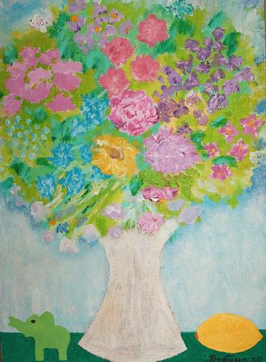 Original Expressionism Floral Painting by Iana Diabina