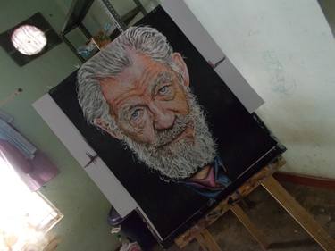 Original Portrait Painting by Ajay Anuragee