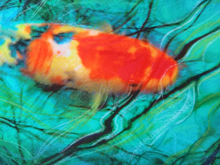 Original Modern Fish Mixed Media by Gina Signore