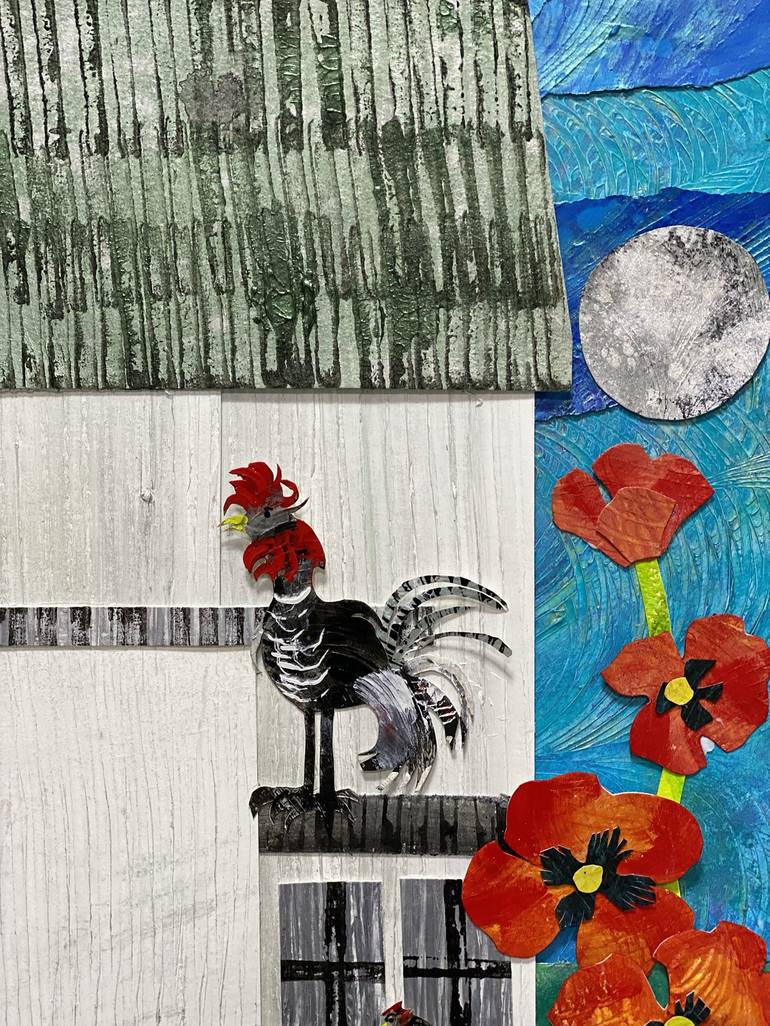 Original Rural life Collage by Gina Signore