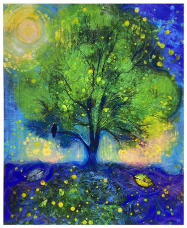 Print of Tree Mixed Media by Gina Signore