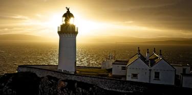 Sunset through Bressay Lighthouse, Shetland. thumb