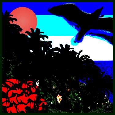 Print of Pop Art Seascape Mixed Media by Lance Rann