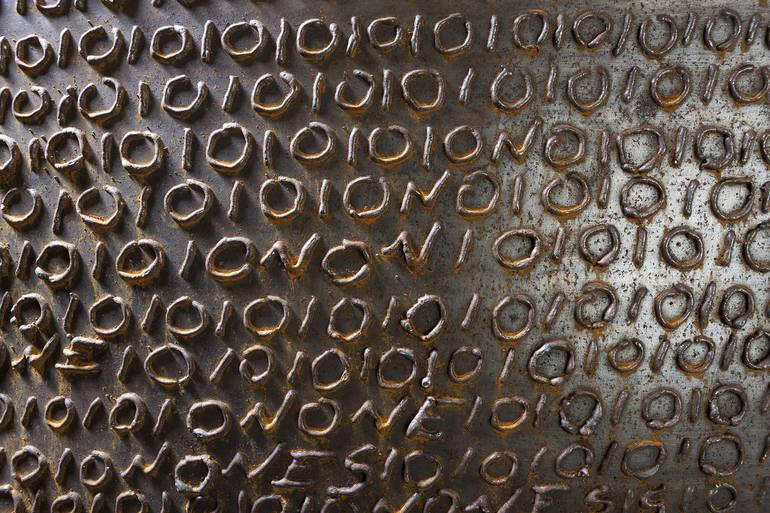 Original iron Calligraphy Sculpture by marco ceraglia