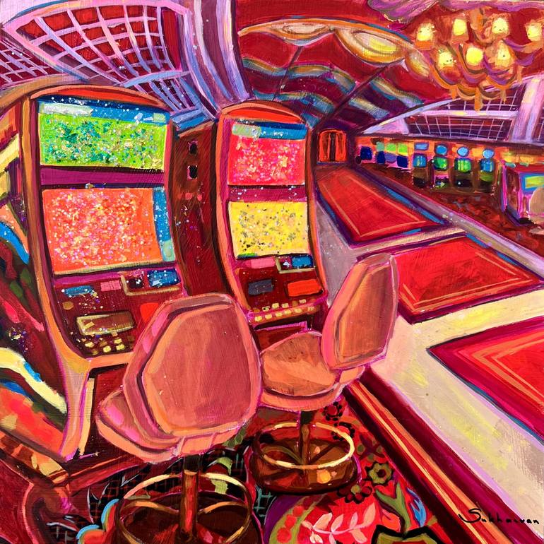 Las Vegas. Wynn Casino Interior Painting by Victoria Sukhasyan