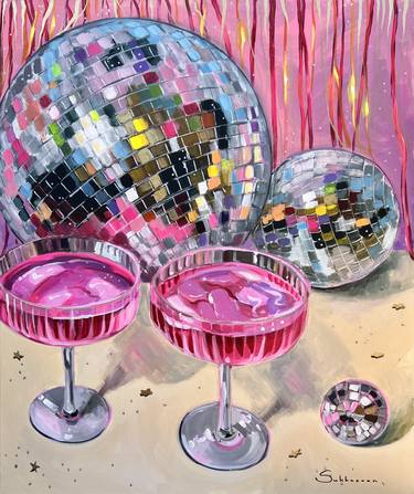 Still Life with Disco Balls and Cocktails thumb