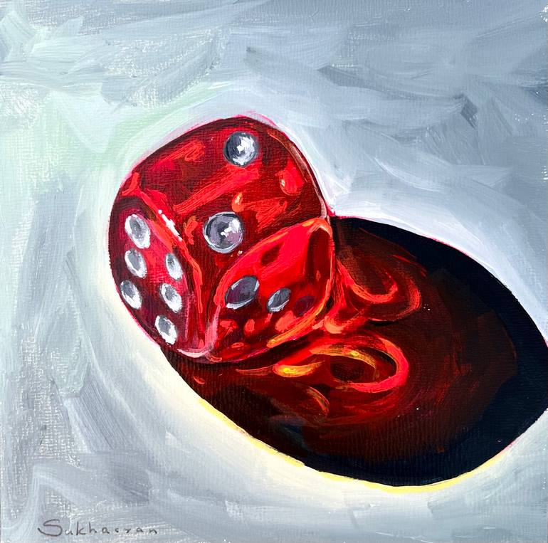 Still Life with Dice Painting by Victoria Sukhasyan Saatchi Art