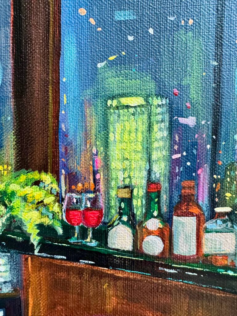 Original Impressionism Cities Painting by Victoria Sukhasyan