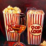 Still Life with Popcorn and Wine by Victoria Sukhasyan