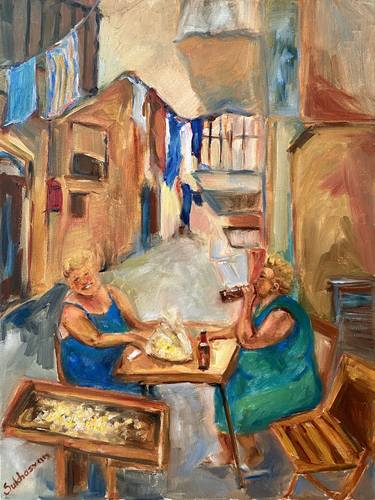 Original Impressionism People Paintings by Victoria Sukhasyan