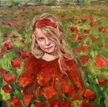 Print of Impressionism Children Paintings by Victoria Sukhasyan