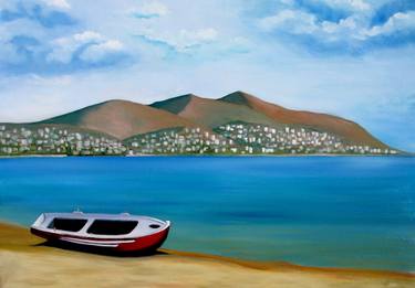 Print of Realism Beach Paintings by Kostas Koutsoukanidis