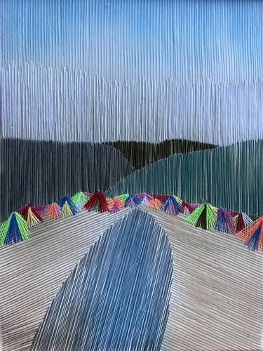 Original Abstract Landscape Mixed Media by Tarli Bird