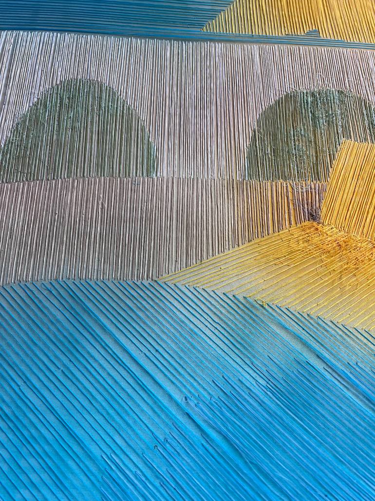 Original Abstract Landscape Mixed Media by Tarli Bird