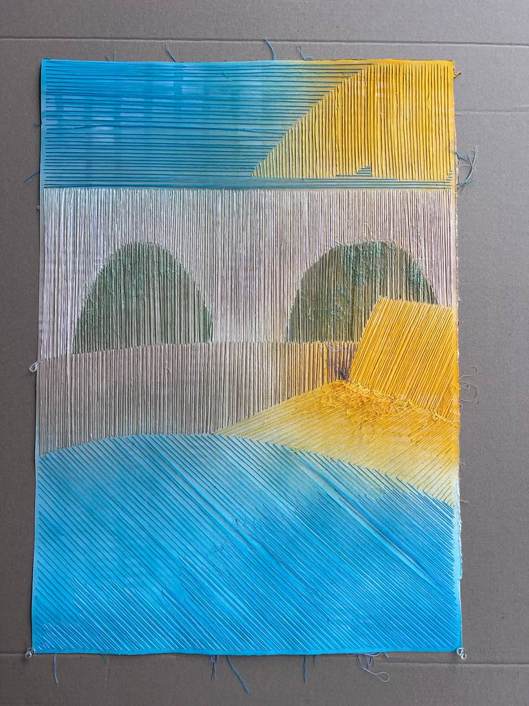 Original Abstract Landscape Mixed Media by Tarli Bird