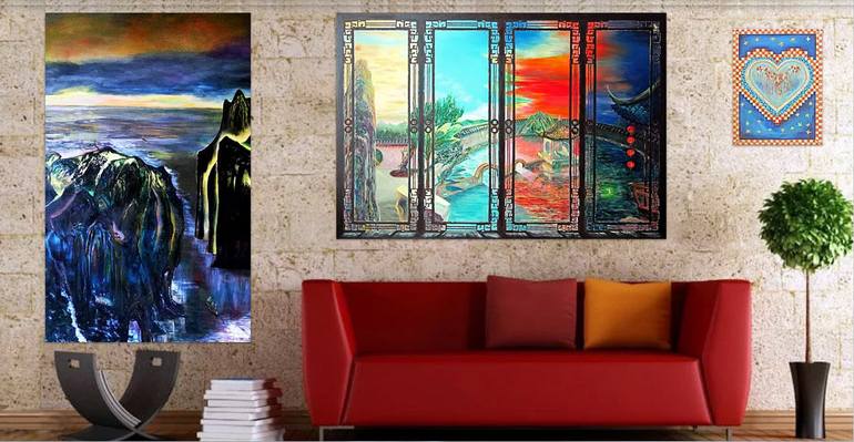 Original Impressionism Time Painting by Yishan Chan
