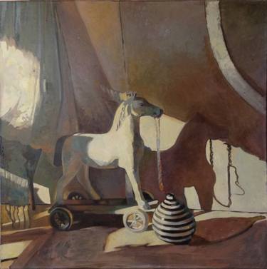 Print of Dada Horse Paintings by Anna Zavilenskaya