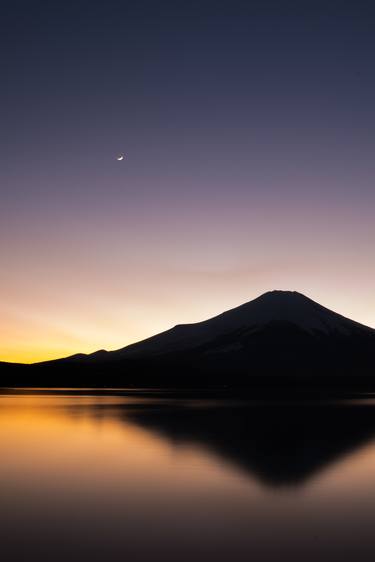 Moonrise over Mount Fuji thumb