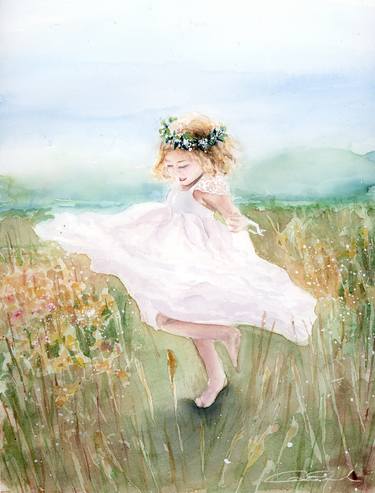 Dancing among the fields of flowers thumb