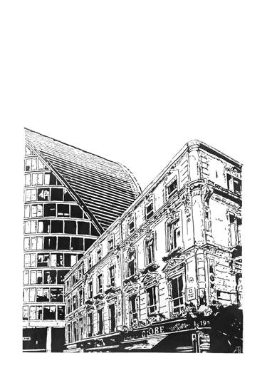 Original Illustration Architecture Drawings by Alex Baciu